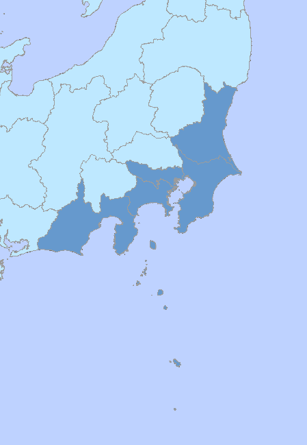茨城県～静岡県の太平洋沿岸
